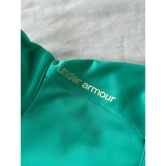 Under Armour Teal/Green Full Zip Jacket, Size Large, Cold Gear Infrared, Pockets - Picture 8 of 12